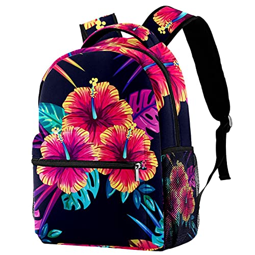 Sac à dos voyage violet tropical pour soulager le dos des enfants en déplacement