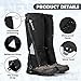Hikenture Hiking Gaiters with Upgraded Zipper, Gaiters for Hiking Waterproof, Lightweight Leg Shoe Gaiters for Men Women (Black, X-Large)
