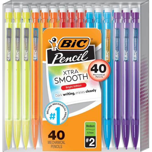 BIC Xtra Smooth Bright Mechanical Pencils, 40-Count | Christmas Stoc…