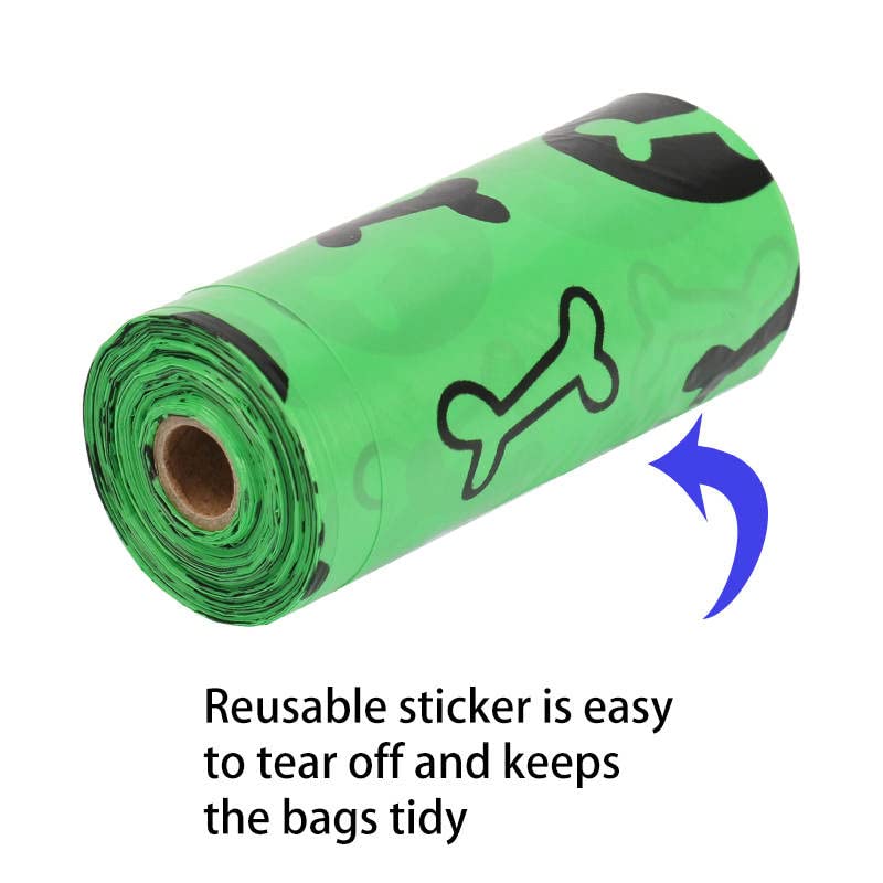 Image of dog poop bags-Eco-friendly and Biodegradable dog poop bags with a dispenser , lavender scented -13*9 inches: 240 bags(16 ROLLS)