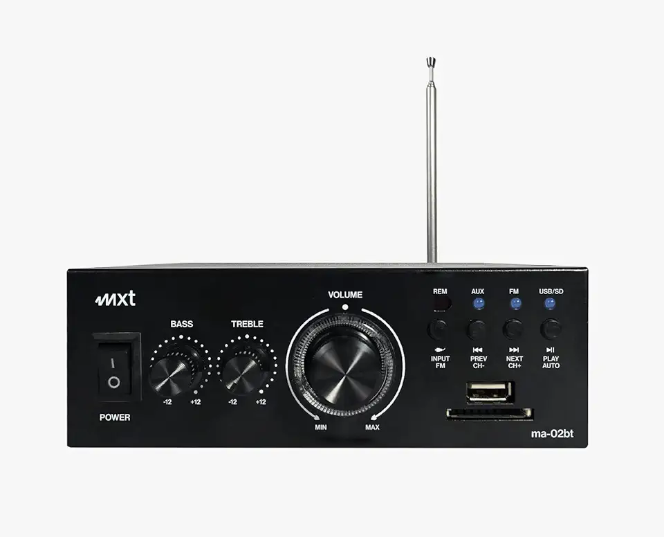 Amplificador Receiver Para Caixa de Som Ambiente com Bluetooth USB SD CARD FM 60W