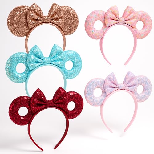 Jaqakid 5Pcs Donut Headband - Candy headbands,The Perfect Donut Party Supplies Or Doughnut Costume Accessories,