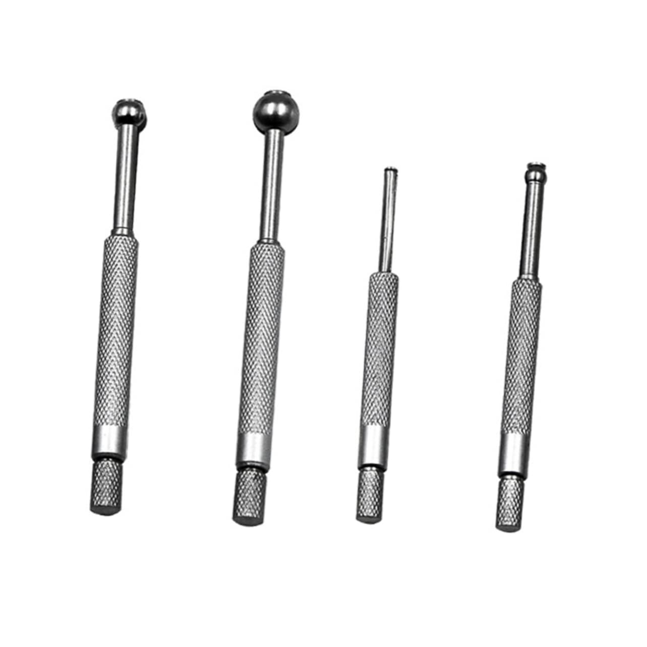 Precision Hole Gage Set 4 Telescopic Full Round Spherical Gauges 3-14mm Range Hardened Measuring Faces Satin Finish Tool