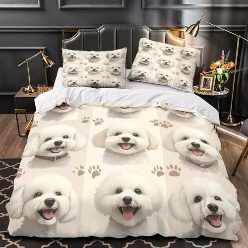 Housse de couette chiens microfibre hypoallergénique ultra douce