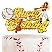 Girls Baseball Cake Topper, Baseball Theme Birthday Party Supplies, Sport Birthday Party, Girls Softball Cake Decoration Supplies, Softball Birthday Party Favor for Female Players Fans