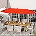 Tangkula 13 FT Large Patio Umbrella, Outdoor Double-Sided Table Market Umbrella w/Crank Handle, 12 Heavy-Duty Ribs, Sun-Protective Rectangular Twin Parasol for Garden Deck Lawn Poolside (Orange)