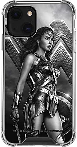 Skinit Clear Phone Case Compatible with iPhone 13 - Officially Licensed The Justice League (2017) Wonder Woman Poster Design