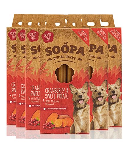 SoopaDental Sticks Cranberry and Sweet Potato 6 Pack