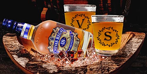 Bisyata Monogram Shot Glasses Personalized Initial, Unique Gift For Women, Men, Mom, Dad, Mothers Day, Fathers Day, Wedding, Birthday, Party Favors, Holiday - 2Oz - Set Of 6. With Gift Box G #TOP7