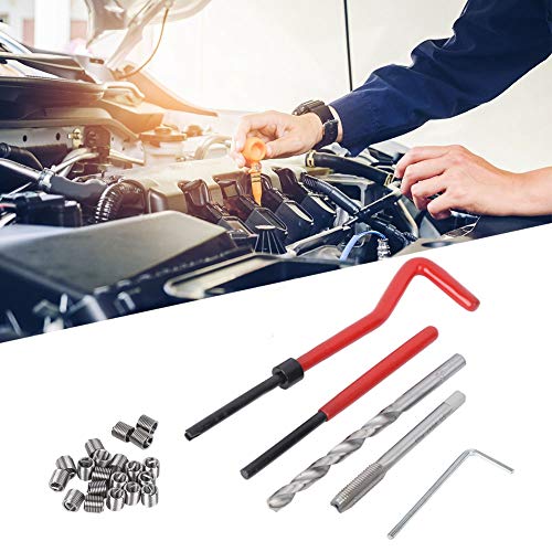 Inch Inserts & Kits 25Pcs M6 Threaded Inserts Repair Kit, Combination Tool Set Thread Coiled Wire Type Screw Repair Insert Multifunction