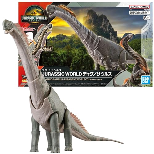 Bandai Hobby Plannosaurus Jurassic World Titanosaurus Model Kit Official Dinosaur Figure Easy Snap-Fit Assembly No Glue or Paint Required