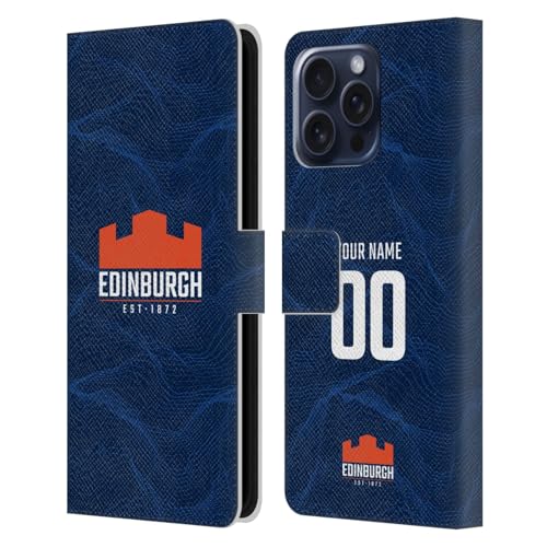 Coque Edinburgh Rugby iPhone 16 Pro Max en cuir portefeuille premium