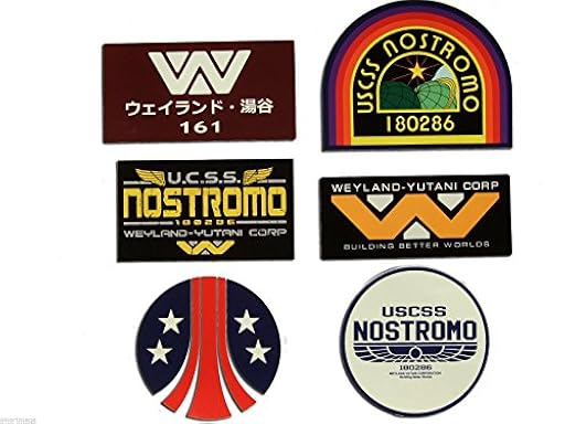 Nostromo weyland-yutani Corp Sulaco, Alien Aliens, – Adhesivo de juego de 6 Stckers | Ya disponible en tu tienda friki favorita! En mundofriki.es!