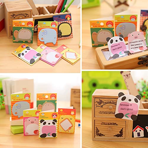 Jatidne 24 Kleine Blöcke für Kinder Mitgebsel Haftnotizen Klebezettel Tier Design Kleine Geschenke für Kinder