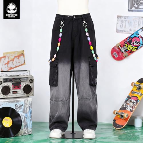Image of Unisex Punk Chains for Pants, Heavy Duty Belt Chains Hip Hop Trousers Jeans Chain with Lobster Clasps for Wallet Keys