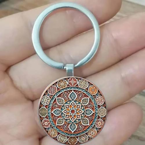 Porte-clés mandala marocain : finition soignée pour un accessoire d'exception