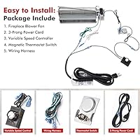 FireplaceBlowersOnline GFK4 GFK4A FK4 Fireplace Blower Kit For Heatilator, Majestic, CFM, Vermont Castings, Monessen, Rotom HB-RB74K R7- RB74K | Ball Bearing, Quiet, High Air Flow - View #2