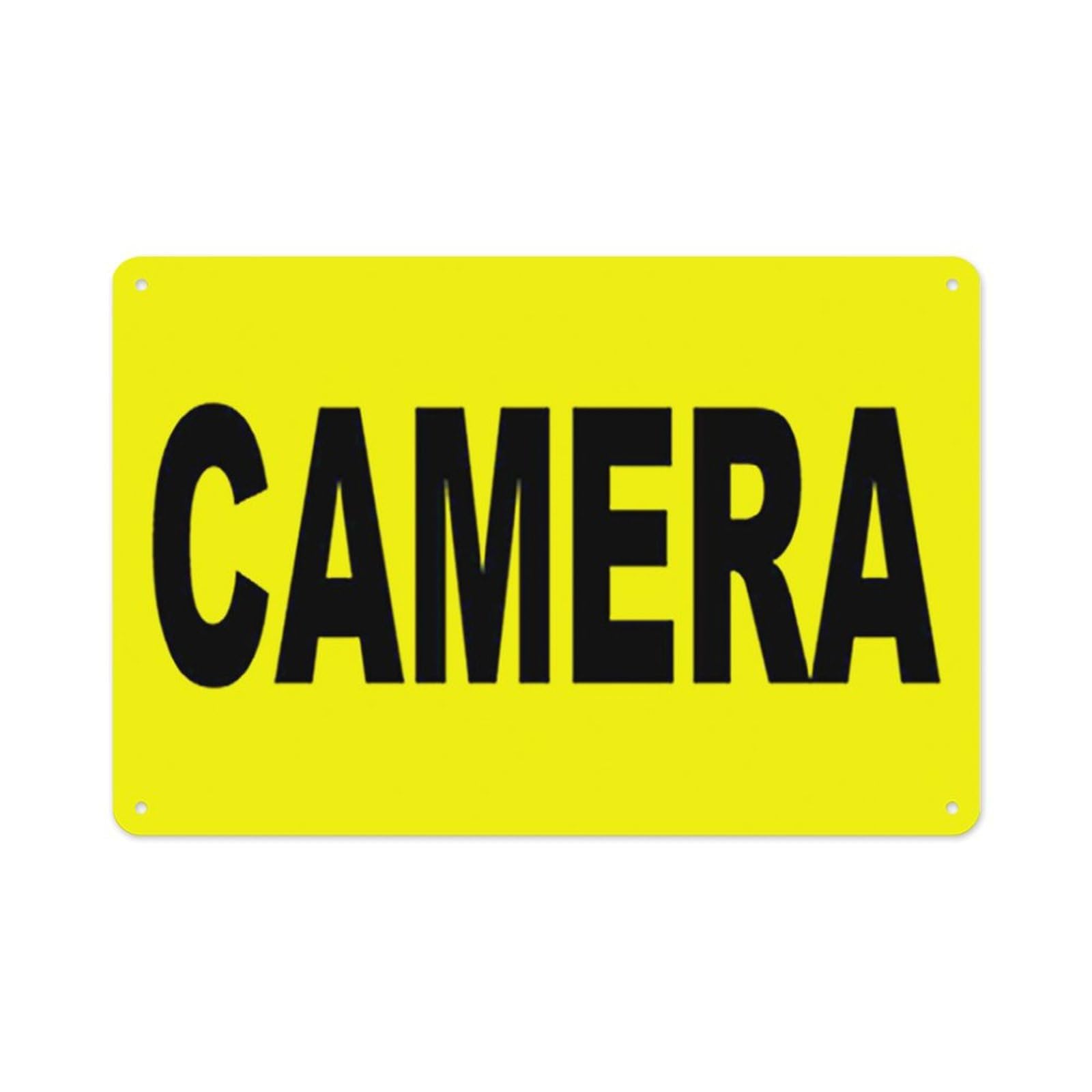 peiyeety Camera Sign Aluminum Tin Warning Signs for Home Outdoor Garden 12X16 Inches