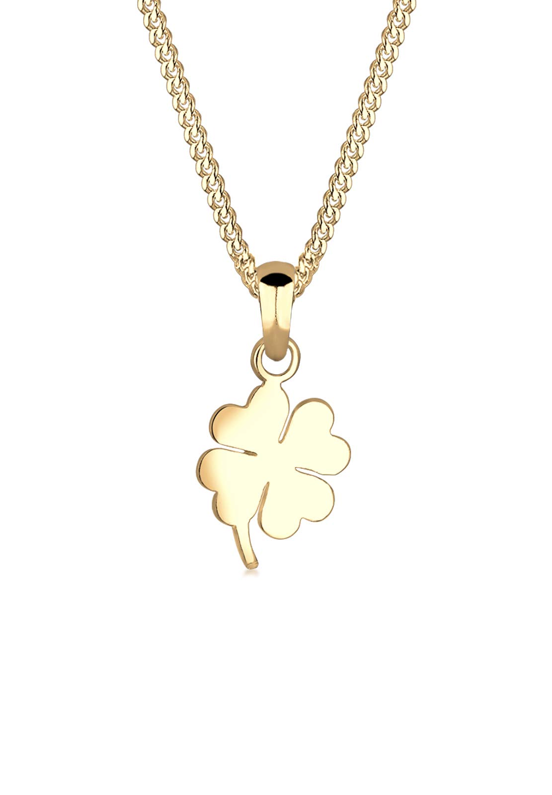 Elli Premium Halskette Damen mit Anhänger Kleeblatt Glücksbringer Talisman