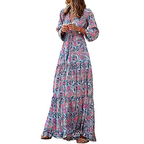 Look Stunning in the Best Hot Pink Maxi Dress with Sleeves!