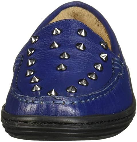 Marc Joseph New York Kids Boys/Girls Leather Studded Loafer, Blue Grainy, 4.5 M US Little | Image 1