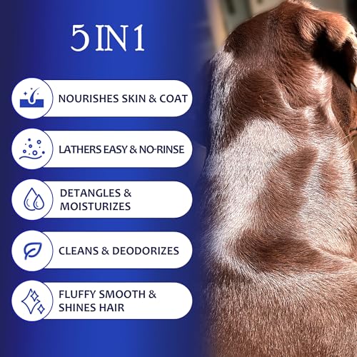 Waterless Dog Shampoo No Rinse, Dry Shampoo for Dog Odor Control and Itching Skin Relief, Mild Formula for Sensitive Skin. Dog Dry Shampoo for Smelly Dogs, Puppies and Kittens Waterless Dog Shampoo No Rinse, Dry Shampoo for Dog Odor Control and Itching Skin Relief, Mild Formula for Sensitive Skin. Dog Dry Shampoo for Smelly Dogs, Puppies and Kittens
