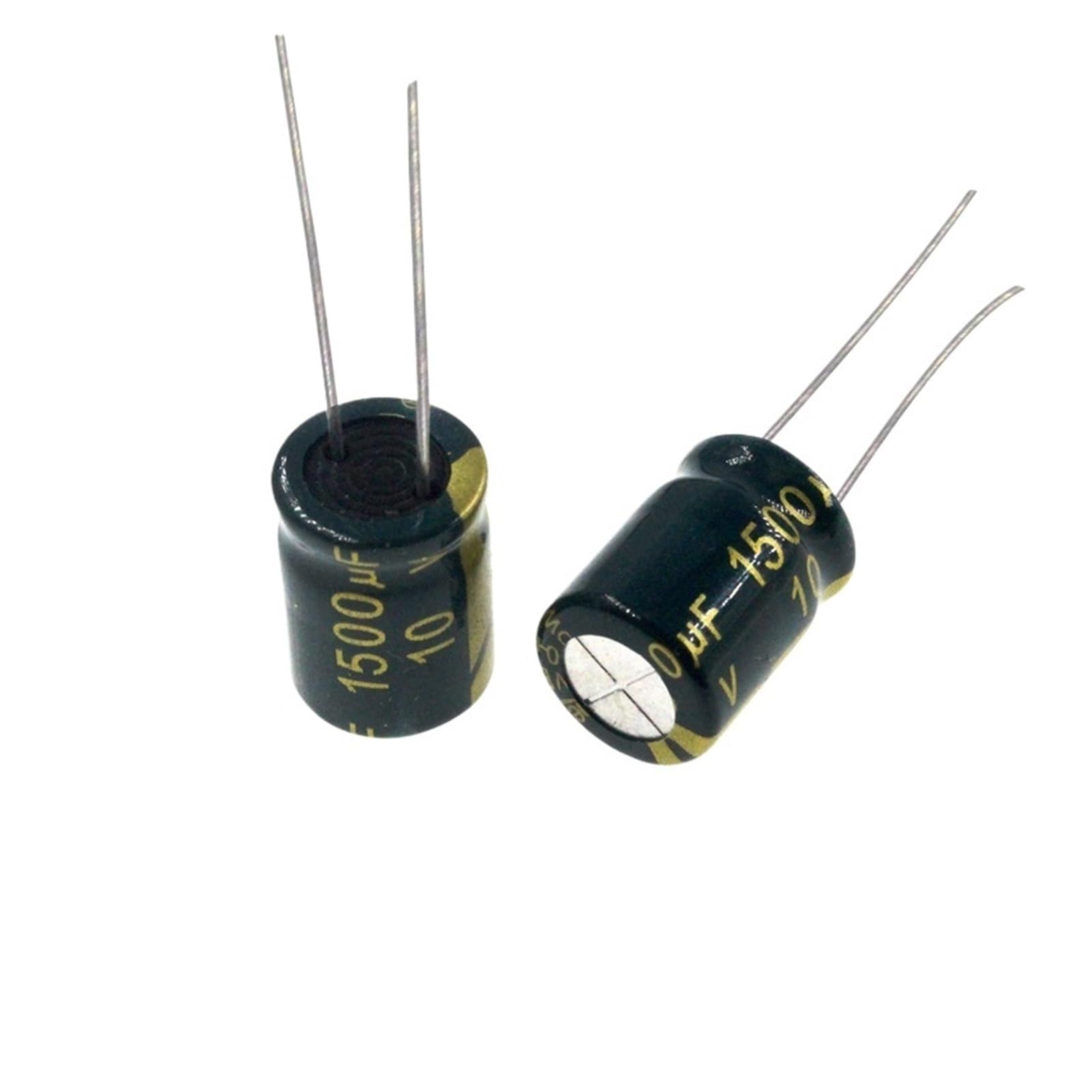 Condensateurs 1500uF 10V radiaux pour carte électronique - Lot de 6 pièces 10x13mm