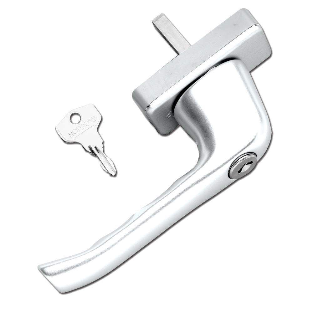 Hoppe White, Silver Upvc Espag Handle Inline - Tilt & Turn