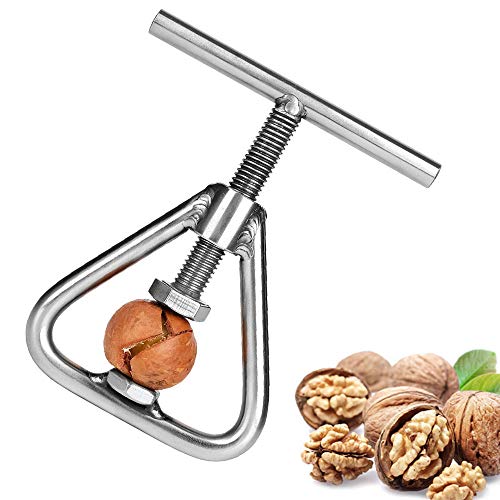 Cascanueces, herramienta de tuerca abierta de acero inoxidable portátil sin esfuerzo para la mayoría de tipos de frutos secos, nueces de macadamia, avellanas, almendras, nueces