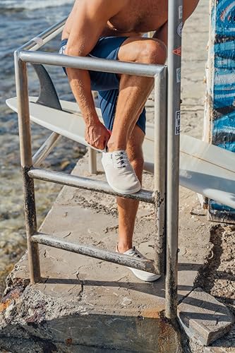 Image of OluKai Nohea Moku Men's No Tie Boat Shoes, Breathable & Quick Dry Mesh, Effortless Design & Barefoot Wearability, All-Day Comfort & Support