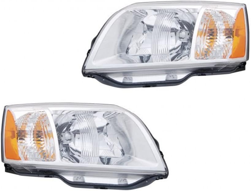 KarParts360 For Mitsubishi Endeavor Headlight 2004 05 06 07 08 09 10 2011 Pair Driver and Passenger Side For MI2502137 | MR971931