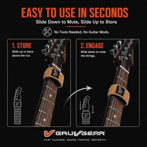 Image of Gruv Gear FretWraps Wood 'Maple' String Muter 1-Pack, Extra Large, Maple Wood