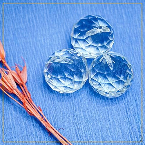 APNA KANHA® Crystal Clear Hanging Ball Suncatcher, Rainbow Maker, Feng Shui Decorative Showpiece, 5 cm (Pack of 3)