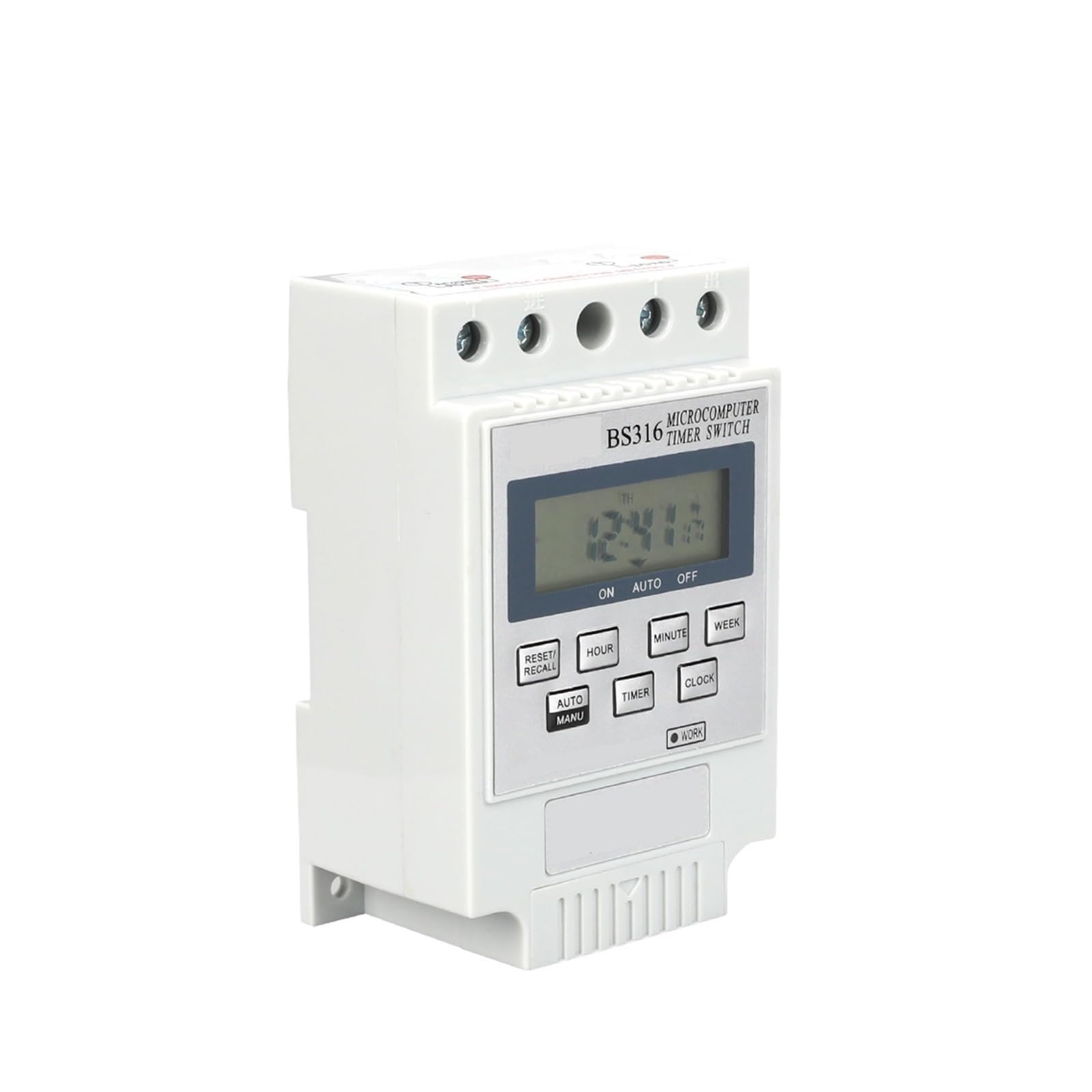 ZERVA Timer Digitale 2pcs 25A 220V, Interruttore Timer su Guida DIN con intervallo di Tempo Impostato 10 Volte on/off 1min-168H