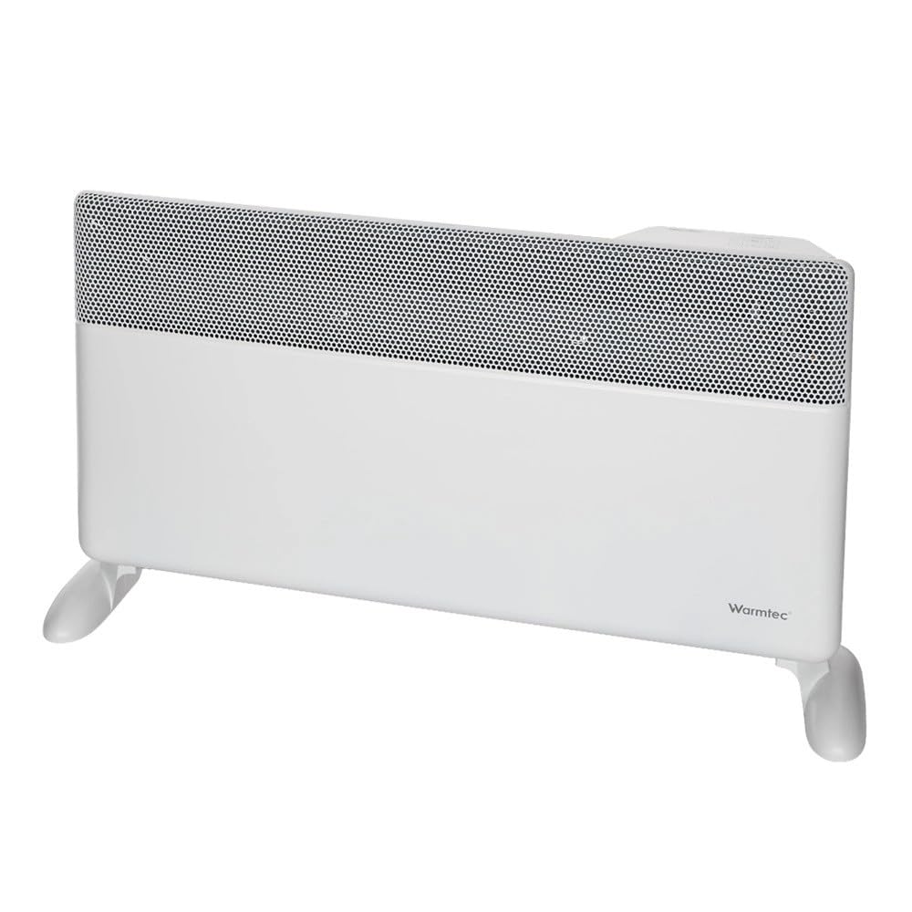 WARMTEC Radiador Eléctrico Inverter 2000W - Convector Bajo Consumo WiFi - Calefactor de Pared y Portátil - Termostato, Temporizador, clase de protección IP24 - Blanco