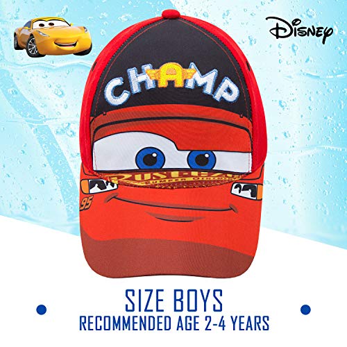 Disney Boys Lightning McQueen Cars Baseball Cap - Age 2-44
