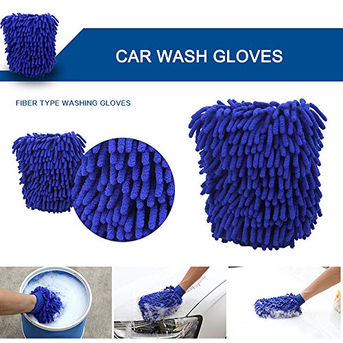 Zwbfu 7Pcs Kit de Ferramentas de Limpeza de Carro, Kit de Ferramentas de Lavagem de Carro para Detal