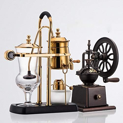 IEASE kfj - Cafetera de sifón cafetera europea taza medidora cuchara medidora manual de instrucciones color estilo 4