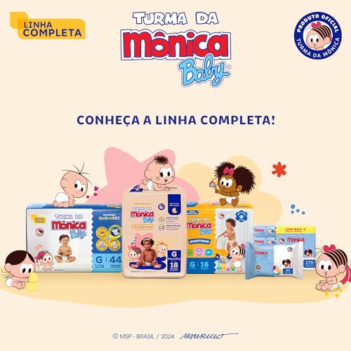 Turma da Mônica Baby Premium Jumbo G 18 Unidades