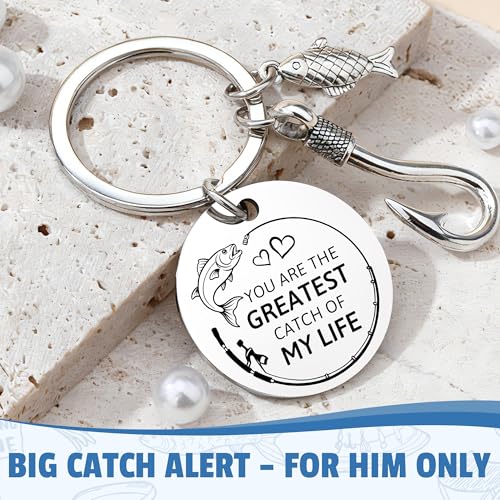 Image of Gifts for Fishermen Fishing Lovers Gifts for Men Cool Fisherman Stuff for Mens Unique Fishing Accessories for Men with Keychain Mug Hat Socks