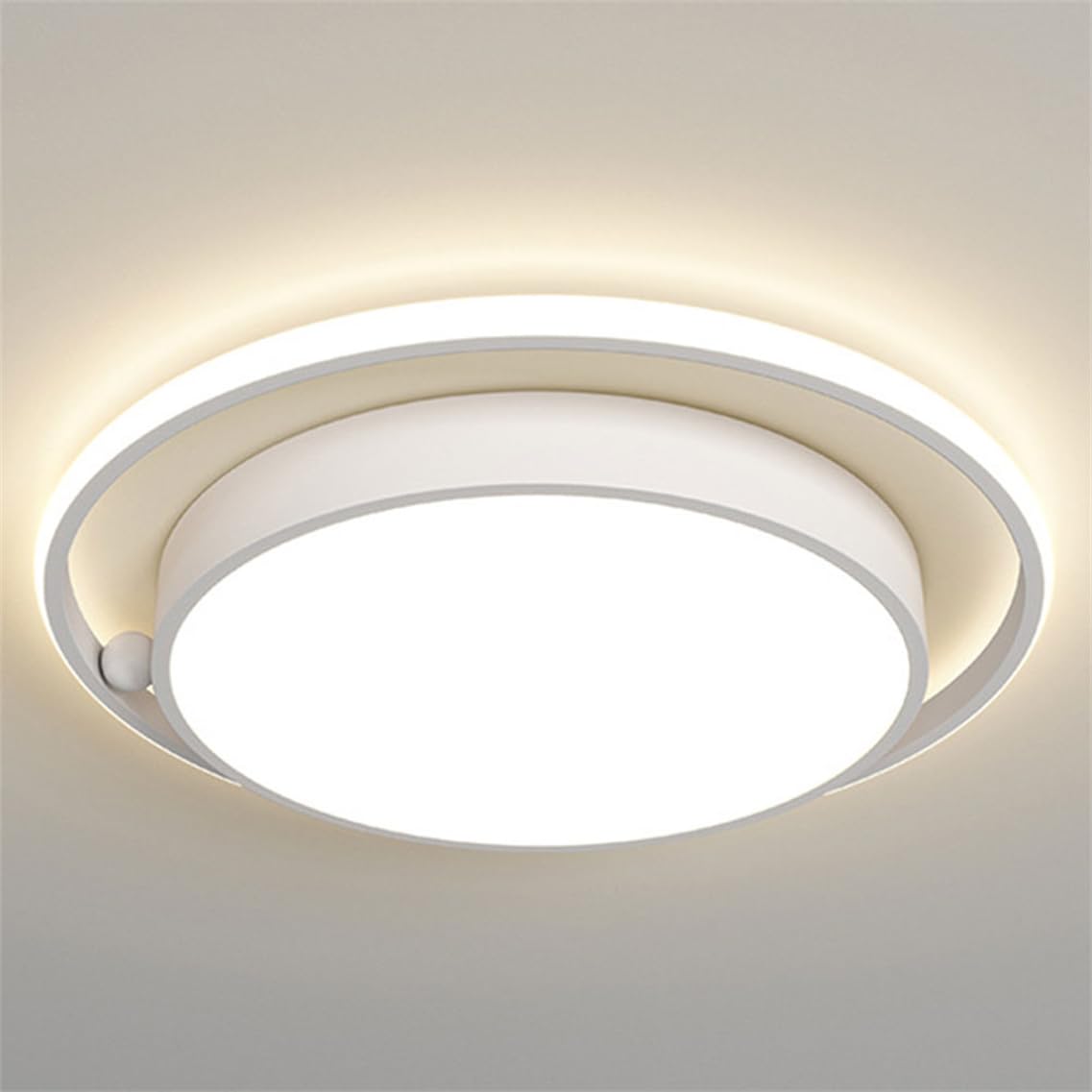 JXYDJH Flush Mount LED Ceiling Light 3CCT & Dimmable Ceiling Light for Bedroom - 36W Modern LED Warm Lighting Fixtures | Ring Design for Foyer Kitchen Entryway Closet Hallways - 1-Pack