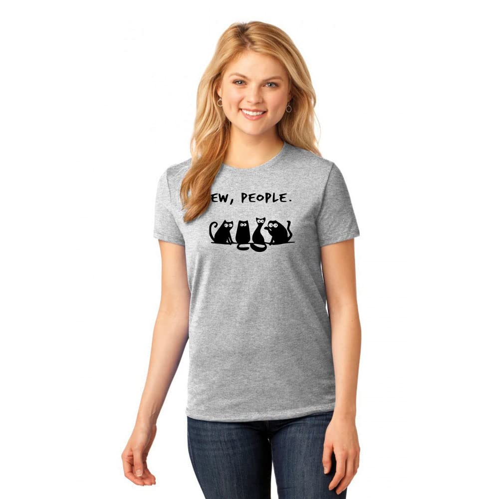 KadakMerch| Ew People l 100% Super Soft Cotton l Round Neck Half Sleeve T-Shirt for Women