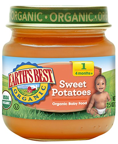 Earth's Best Organic Stage 1 Baby Food, Sweet Potatoes, 2.5 Ounce Jars, Pack of 12 - //coolthings.us