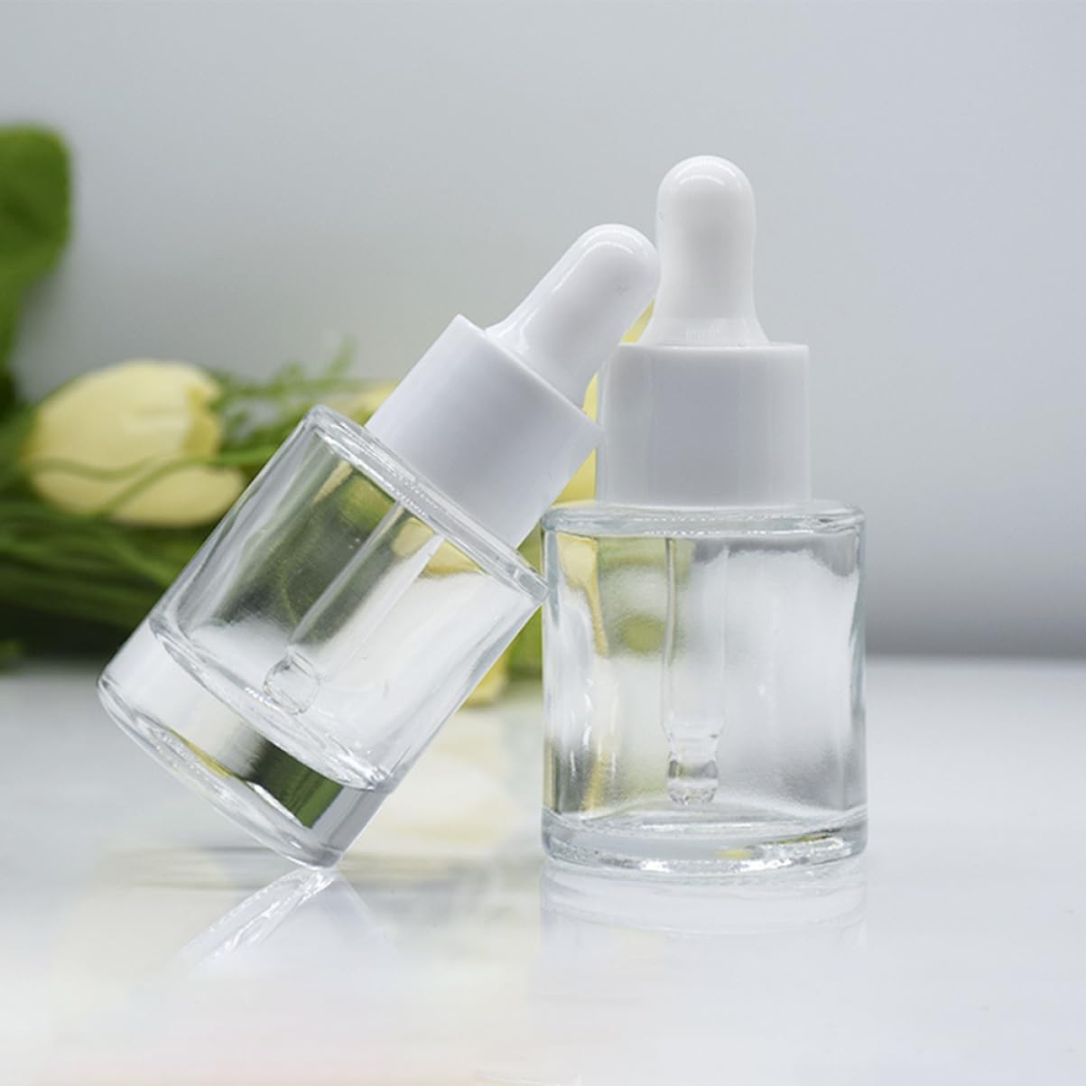 Healeved 10pezzi Fiale di Vetro Contagocce per Oli Essenziali Bottiglie di Vetro Vuote per Campioni di Olio per Conservazione di Essenze Liquide