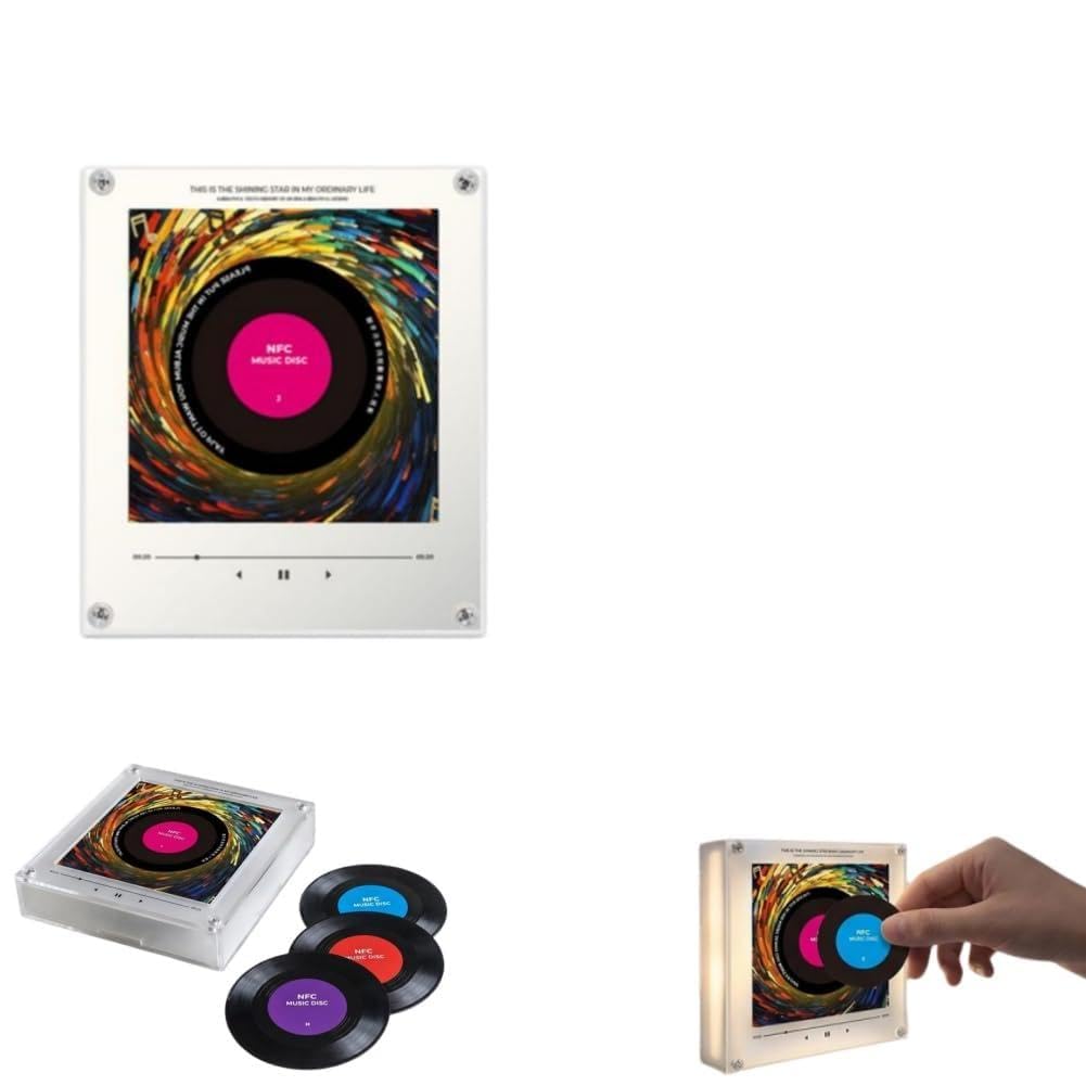 Imanes inteligentes programables de nevera con altavoz NFC y luces RGB