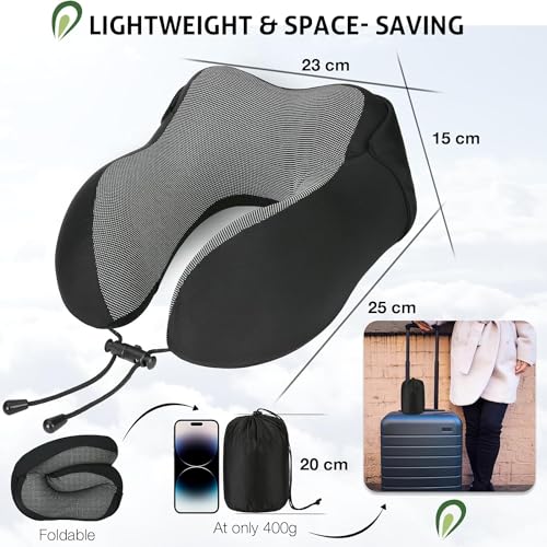 ADOFYS Travel Pillow for Neck Memory Foam, Hooded Travel Neck Pillow for Adults, Comfortable Neck Pillow for Travel with Hoodie, Flight Pillow, Airplane Pillow, Travel Cushion for Plane Car Train 6 51VuXvg8rrL