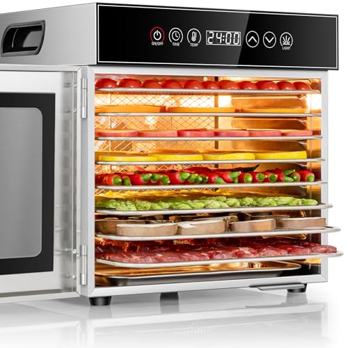KWASYO Food Dehydrator Machine, 8 Trays All Stainless Steel