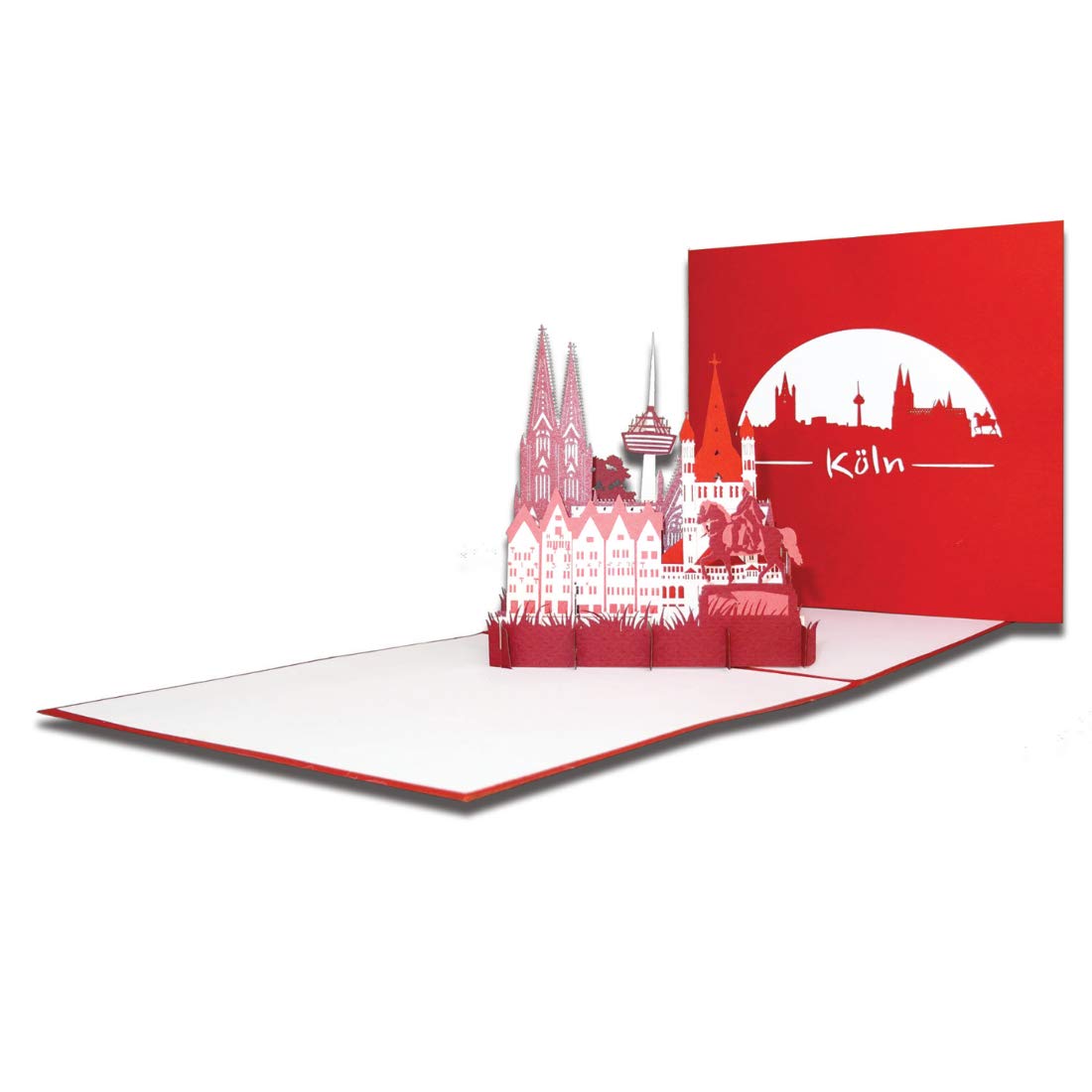 Biglietto d'auguri 3D Skyline di Colonia - Biglietto pop-up con busta di Cologne Cards come invito, biglietto di compleanno e souvenir - Italia
