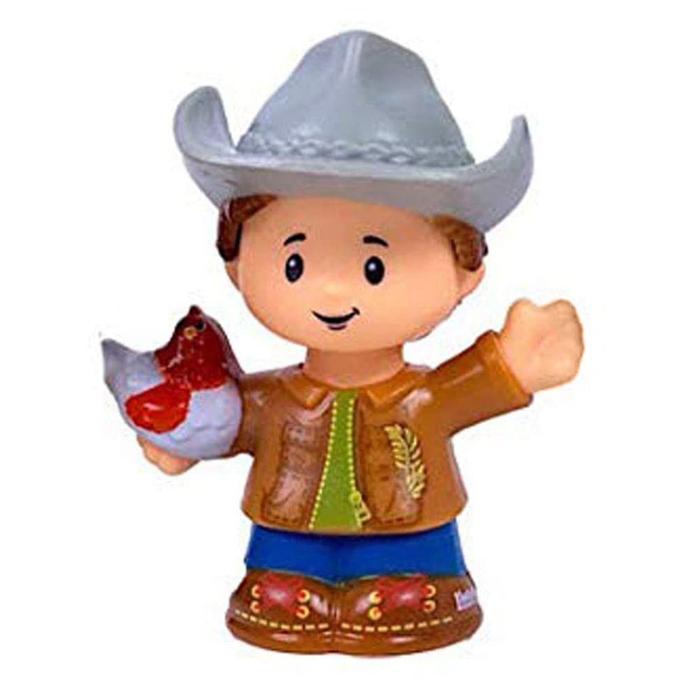 Fisher-Price Ersatzteil Little People Caring for Animals Farm Zoo Safari Friends Spielset DWC31 und CHJ51 - Ersatz Farmer Cowboy Figur