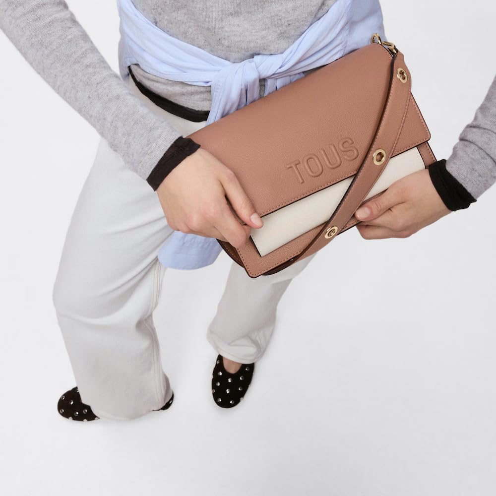 TOUS Bandolera Mediana Audree Saffiano Moca Beige 2002358243